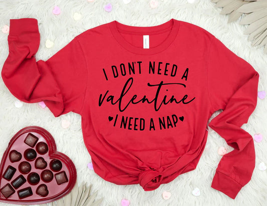 "I Need a Nap" Valentines Top