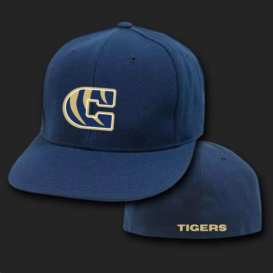 Navy Cohoes Tigers Flexfit Fitted Cap
