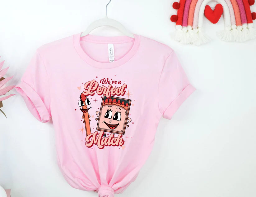 "We're a Perfect Match" Valentines Top
