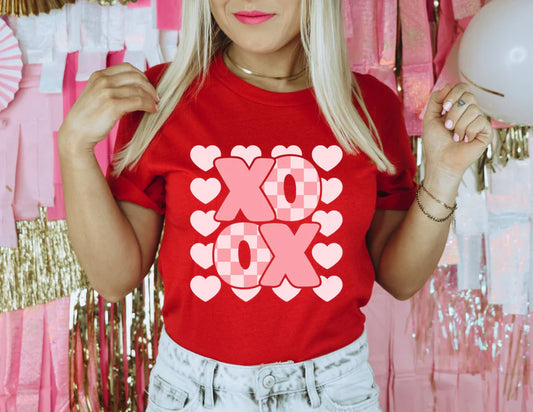 "XOXO" Hearts Valentines Top